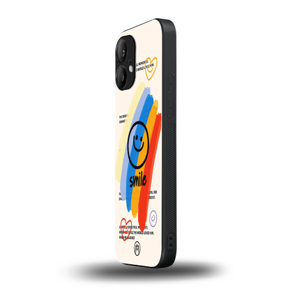 smile colourful back phone cover | glass case for nothing phone 2