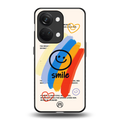 smile colourful back phone cover | glass case for oneplus nord 3