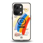 smile colourful back phone cover | glass case for oneplus nord 3