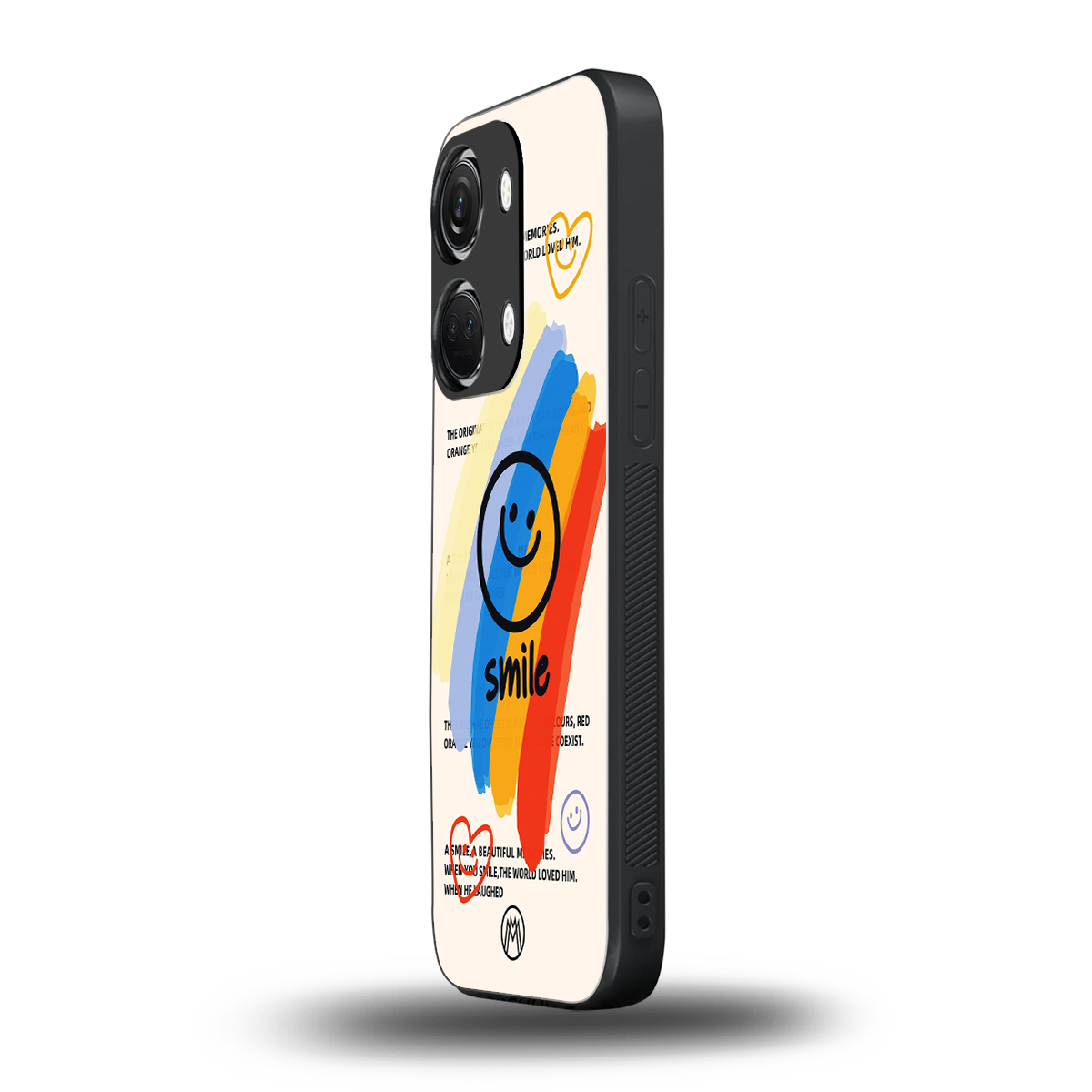 smile colourful back phone cover | glass case for oneplus nord 3