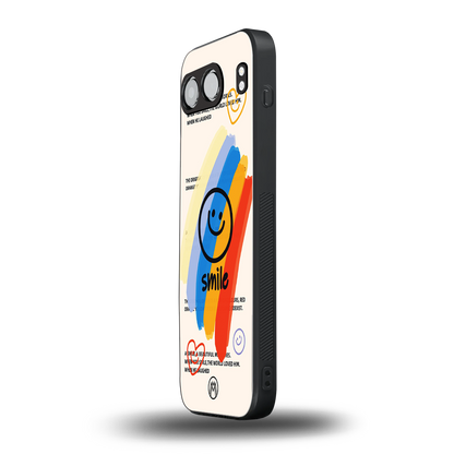 smile colourful back phone cover | glass case for oneplus nord 4