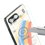 smile colourful back phone cover | glass case for oneplus nord 4