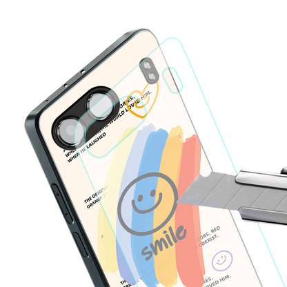 smile colourful back phone cover | glass case for oneplus nord 4