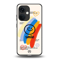 smile colourful back phone cover | glass case for oneplus nord ce 3