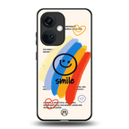 smile colourful back phone cover | glass case for oneplus nord ce 3
