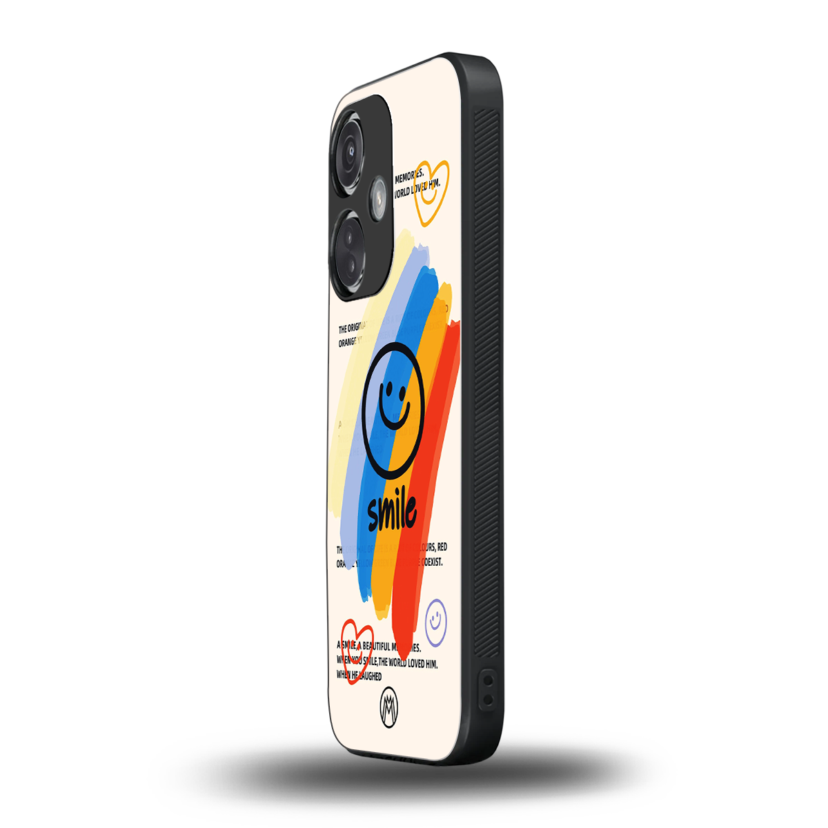 smile colourful back phone cover | glass case for oneplus nord ce 3