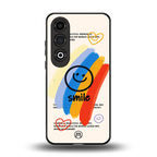 smile colourful back phone cover | glass case for oneplus nord ce 4