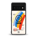 smile colourful back phone cover | glass case for google pixel 6 pro