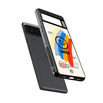 smile colourful back phone cover | glass case for Google Pixel 6A