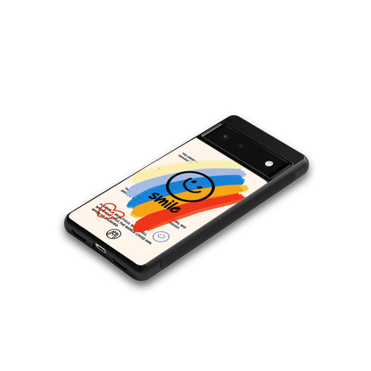 smile colourful back phone cover | glass case for Google Pixel 6A