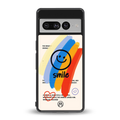 smile colourful back phone cover | glass case for google pixel 7 pro