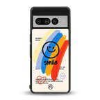 smile colourful back phone cover | glass case for google pixel 7 pro