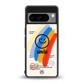 smile colourful back phone cover | glass case for google pixel 8 pro