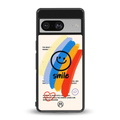 smile colourful back phone cover | glass case for Google Pixel 8