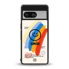 smile colourful back phone cover | glass case for Google Pixel 8