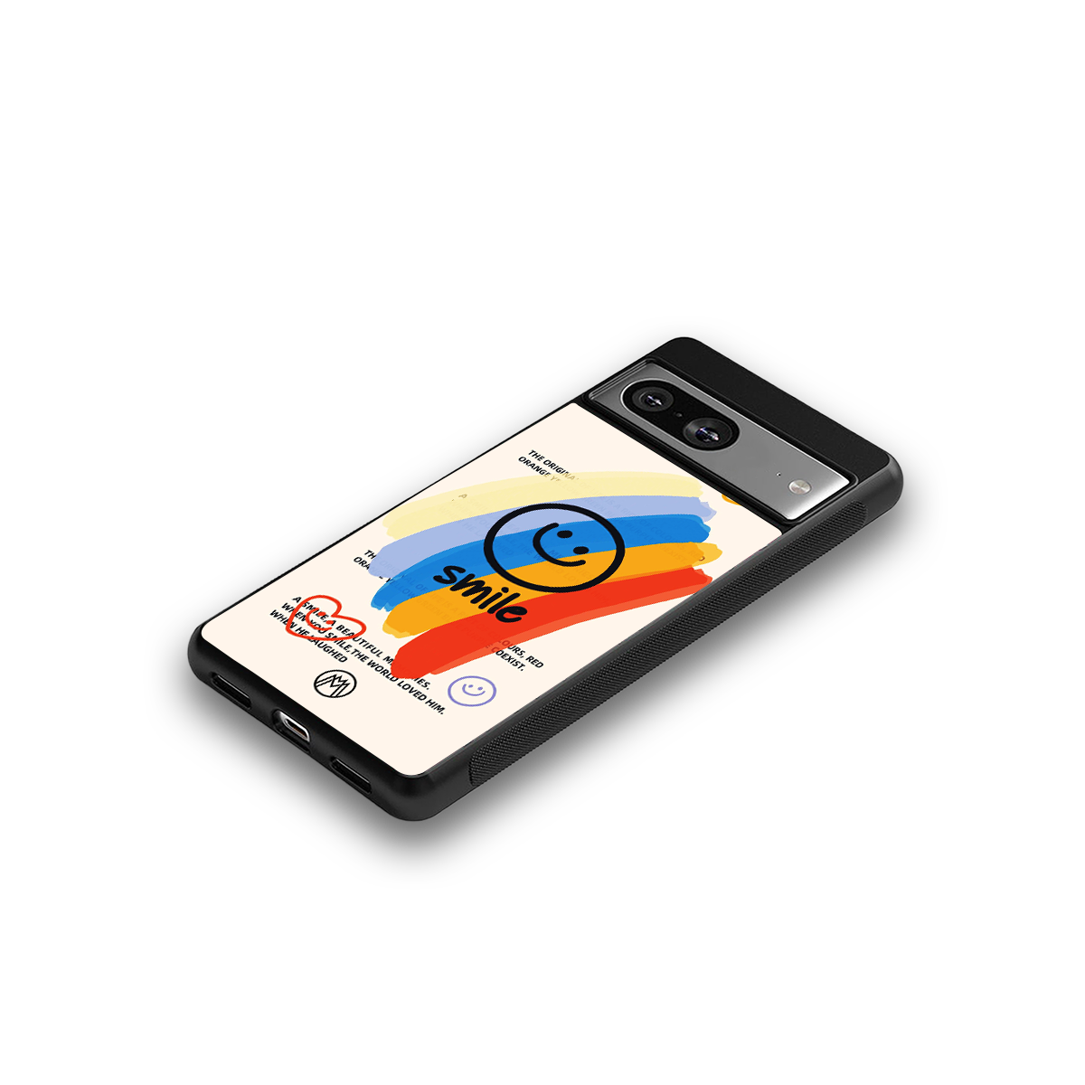 smile colourful back phone cover | glass case for Google Pixel 8