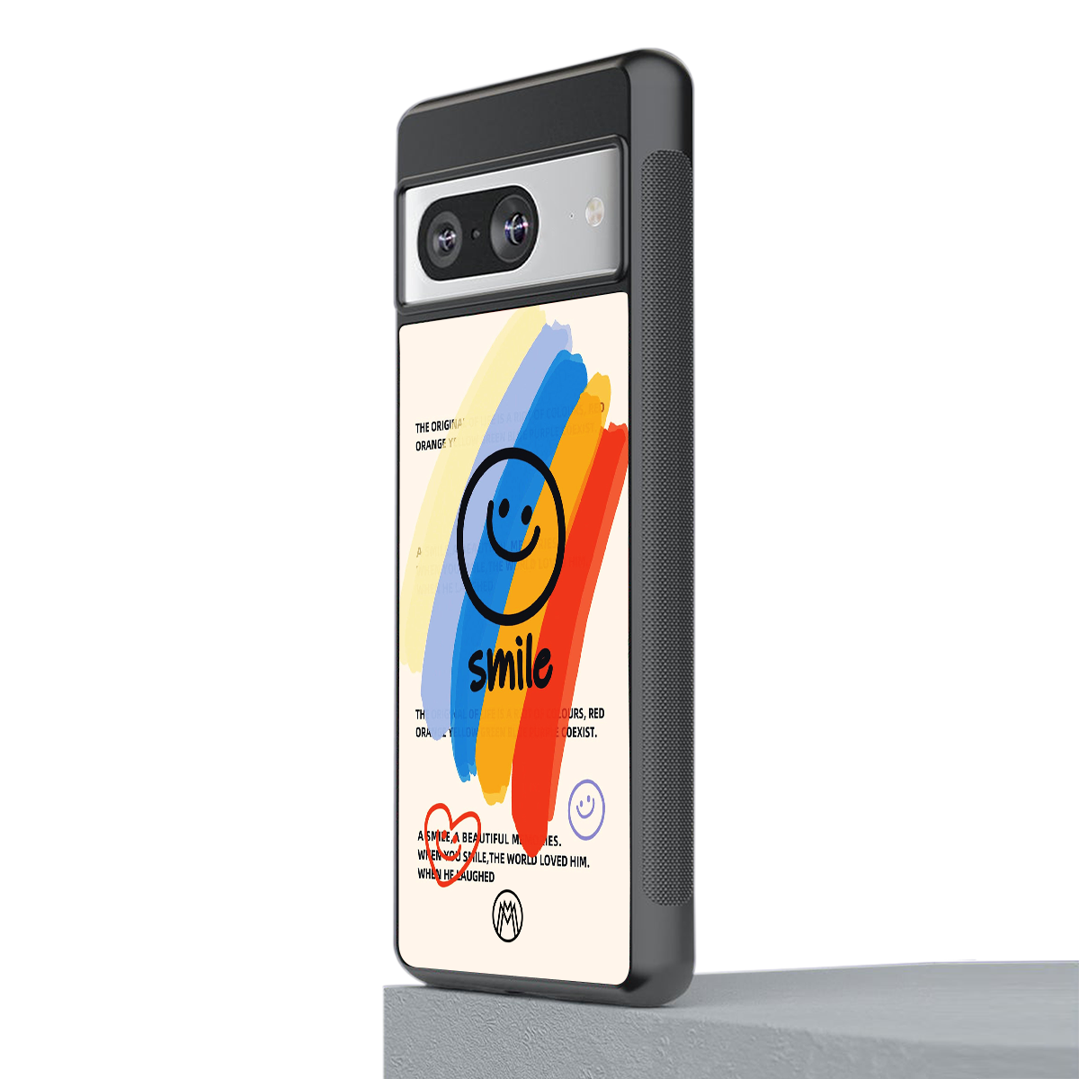 smile colourful back phone cover | glass case for Google Pixel 8