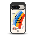 smile colourful back phone cover | glass case for google pixel 9