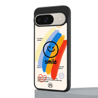 smile colourful back phone cover | glass case for google pixel 9