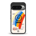 smile colourful back phone cover | glass case for google pixel 9 pro