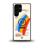 smile colourful back phone cover | glass case for samsung galaxy s25 ultra
