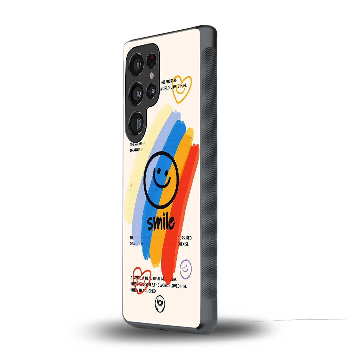 smile colourful back phone cover | glass case for samsung galaxy s25 ultra