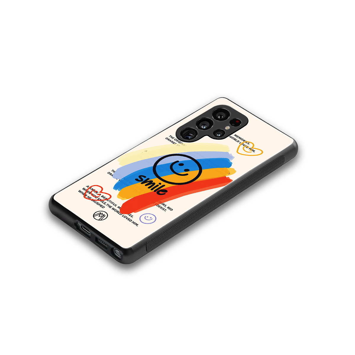 smile colourful back phone cover | glass case for samsung galaxy s25 ultra