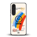 smile colourful back phone cover | glass case for samsung galaxy s24