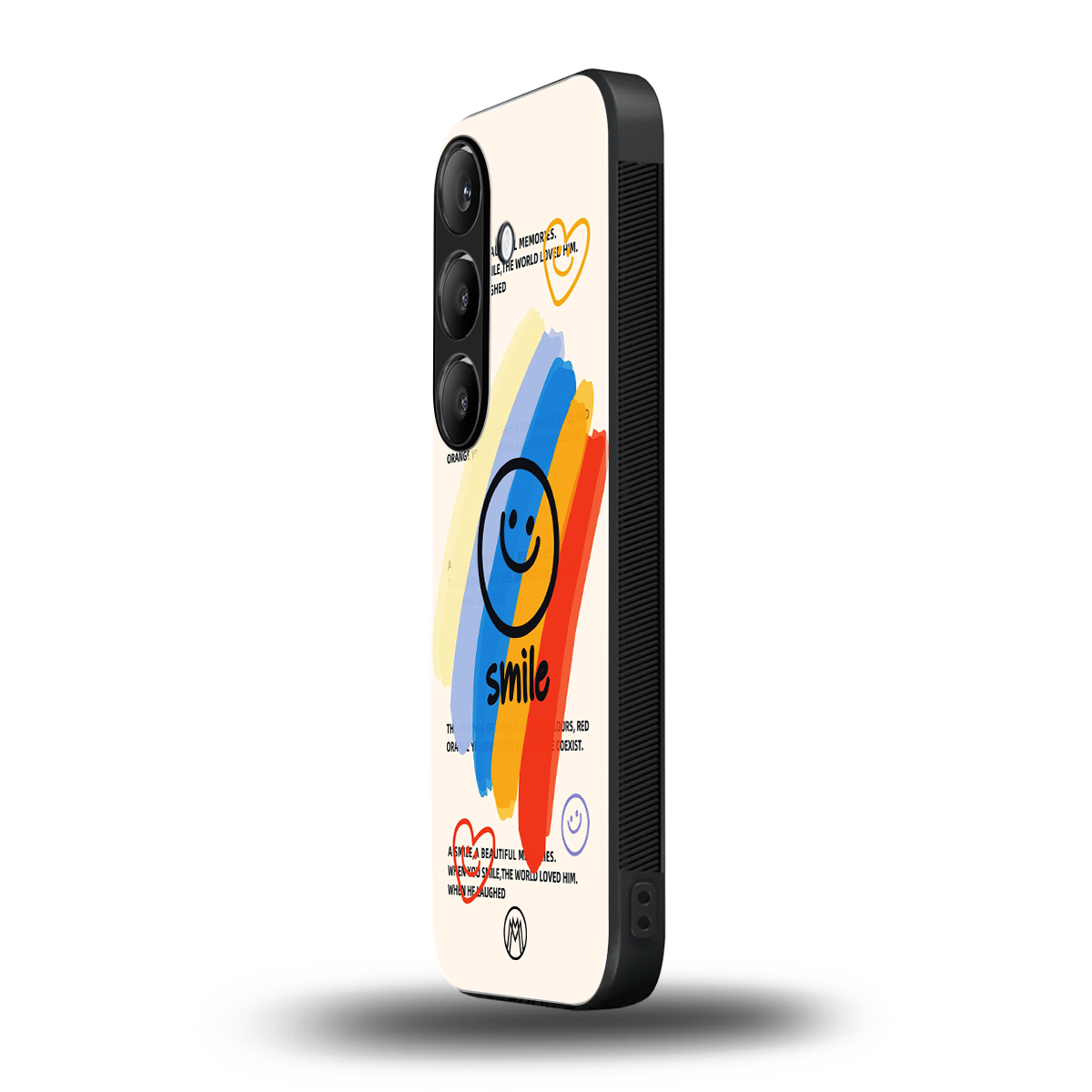 smile colourful back phone cover | glass case for samsung galaxy s24
