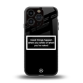 smile or naked black back phone cover | glass case for iphone 16 pro