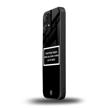 smile or naked black back phone cover | glass case for nothing phone 1