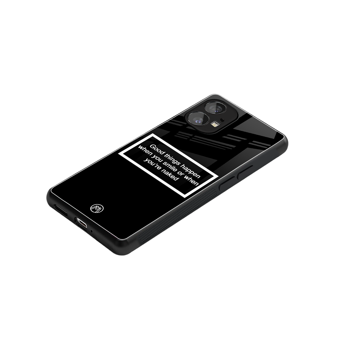 smile or naked black back phone cover | glass case for nothing phone 1