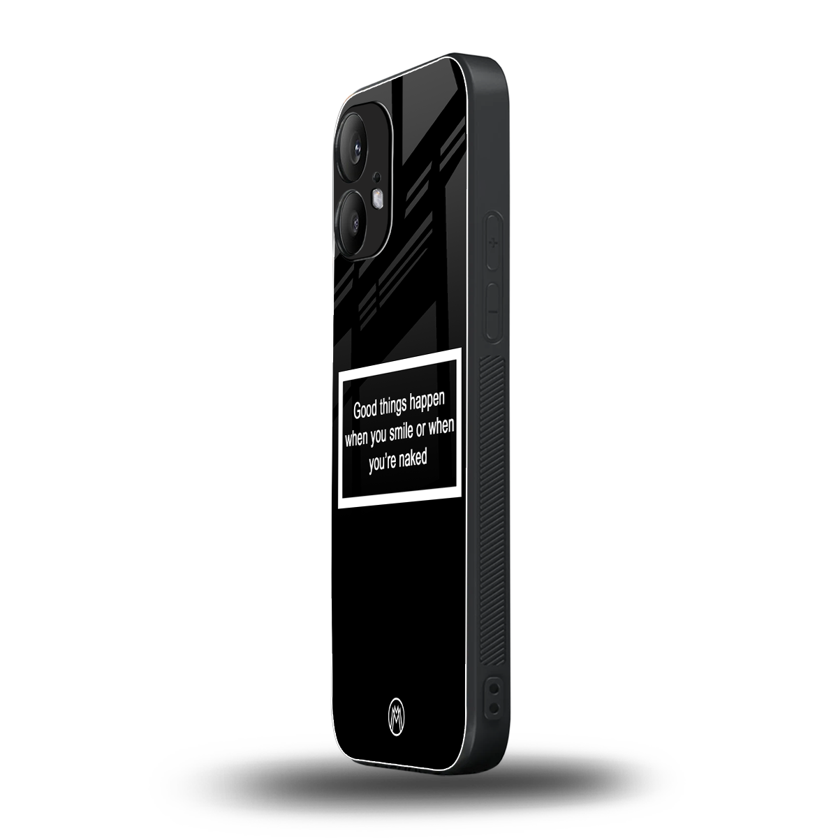 smile or naked black back phone cover | glass case for nothing phone 2