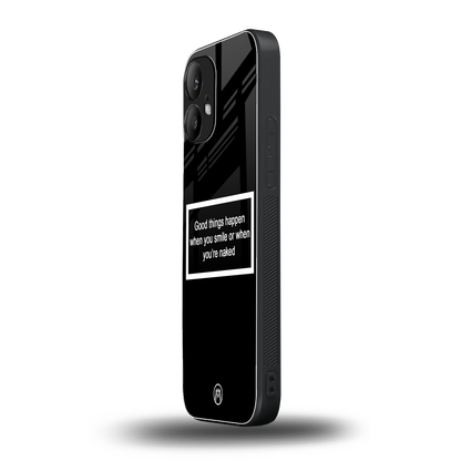 smile or naked black back phone cover | glass case for nothing phone 2