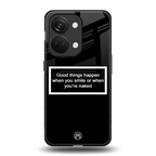 smile or naked black back phone cover | glass case for oneplus nord 3