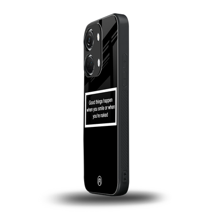 smile or naked black back phone cover | glass case for oneplus nord 3