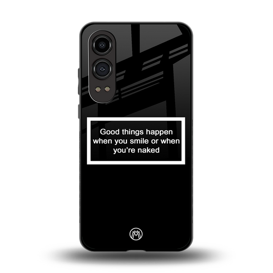 smile or naked black back phone cover | glass case for oneplus nord ce 4 lite