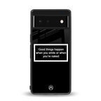 smile or naked black back phone cover | glass case for google pixel 6