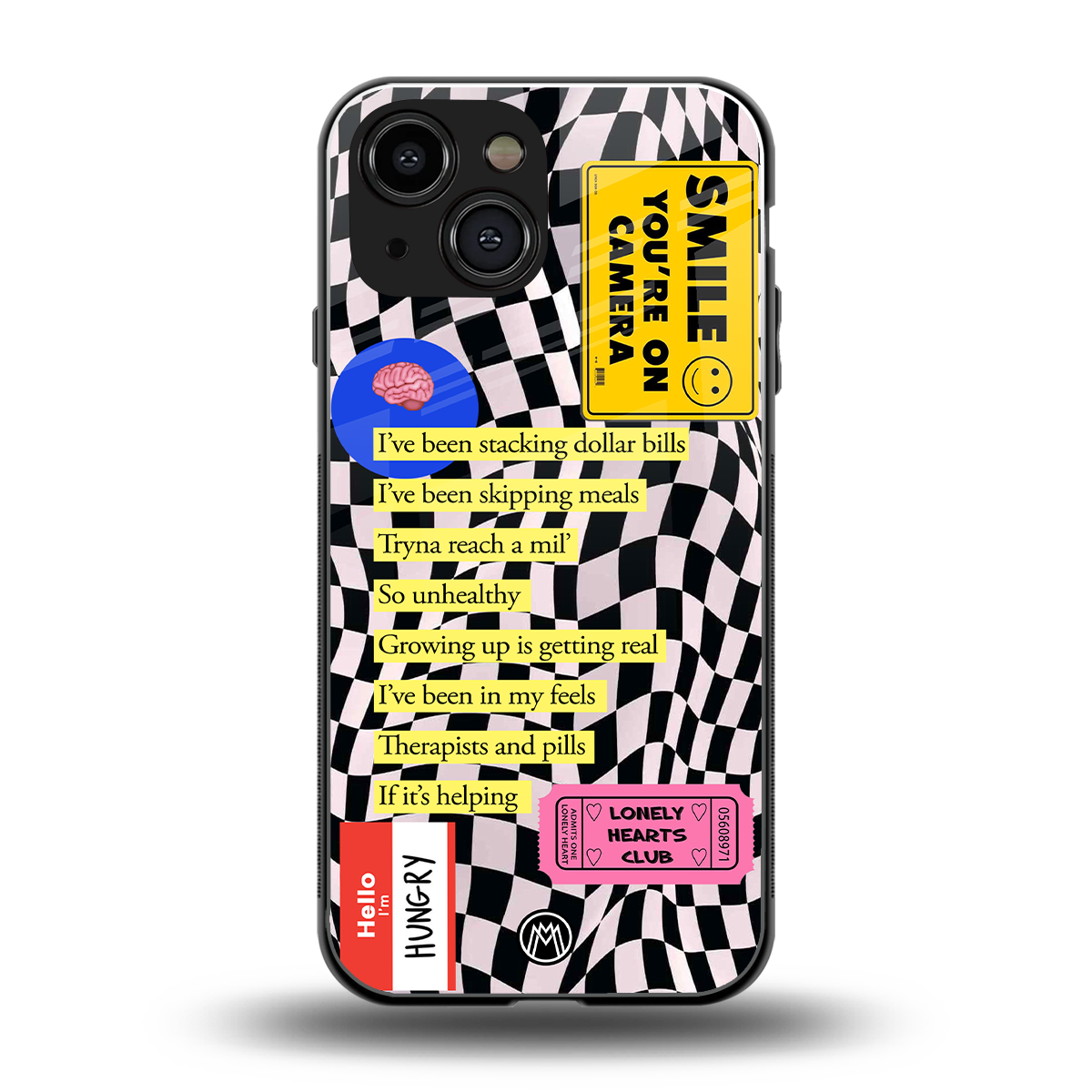 smile you're on camera back phone cover | glass case for iphone 13 mini