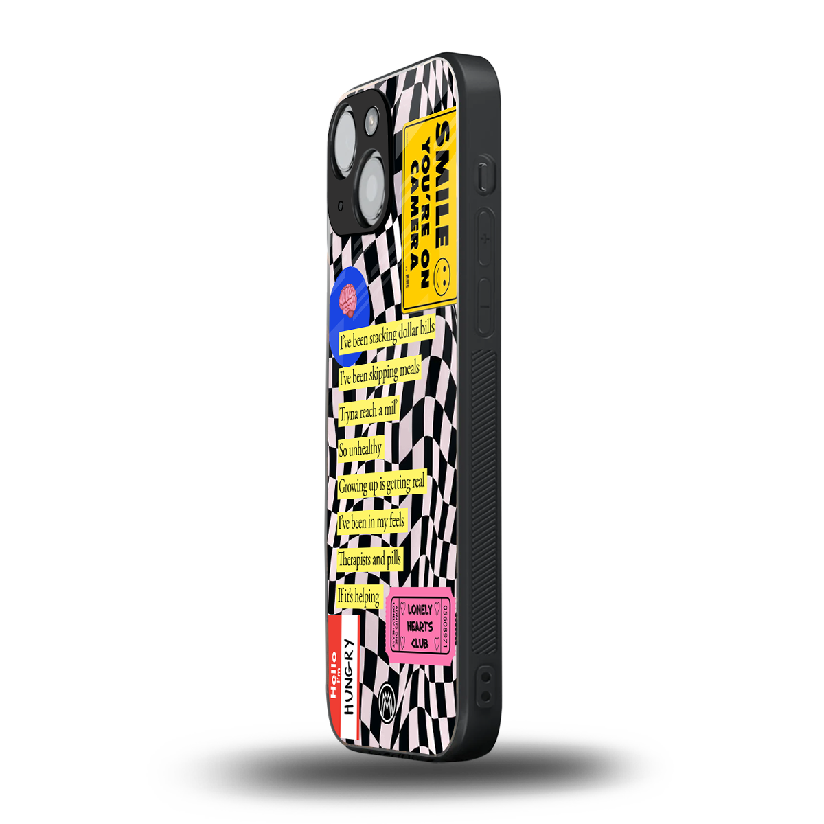 smile you're on camera back phone cover | glass case for iphone 13 mini
