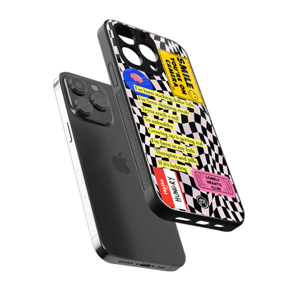 smile you're on camera back phone cover | glass case for iphone 13 pro max