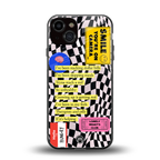 smile you're on camera back phone cover | glass case for iphone 13