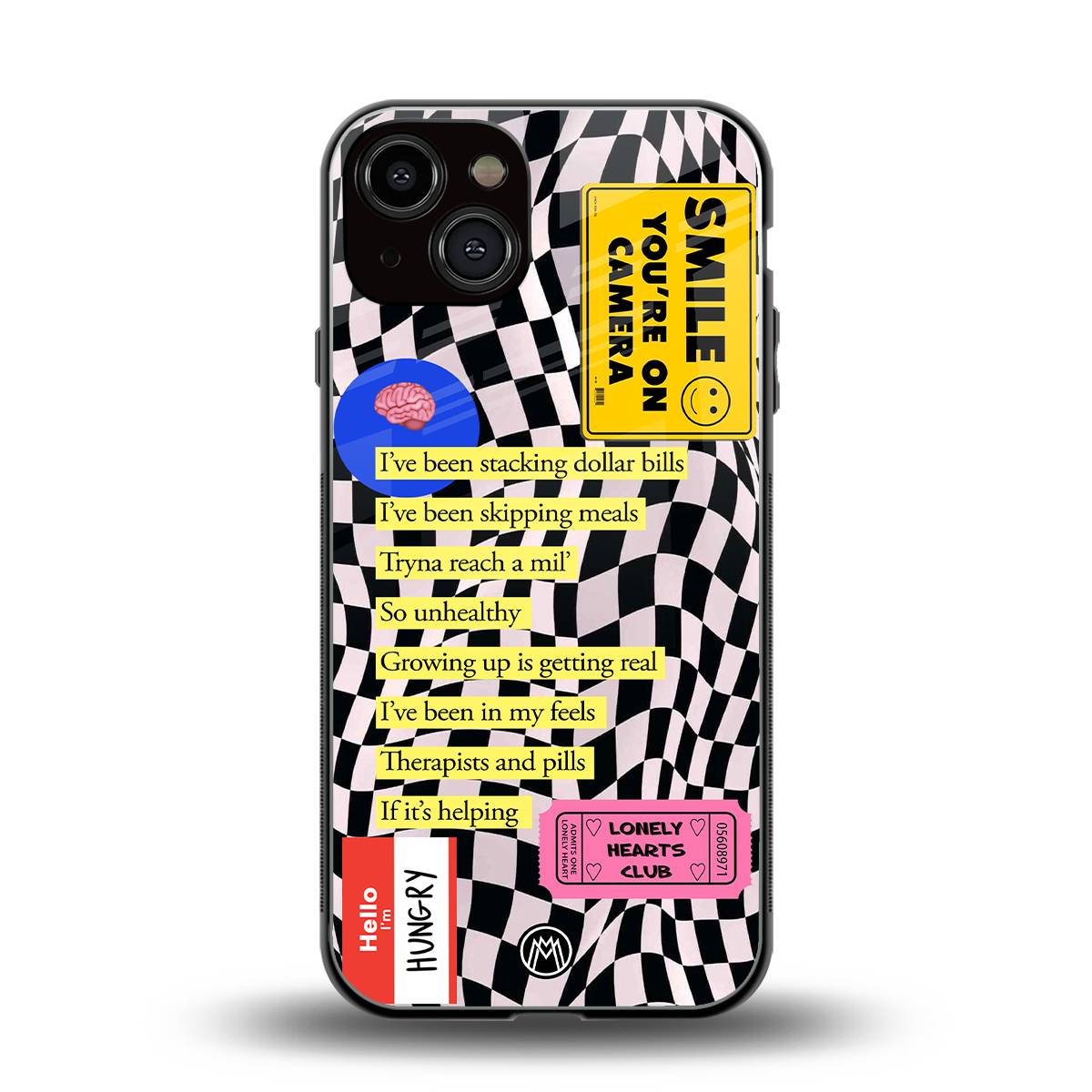 smile you're on camera back phone cover | glass case for iphone 13