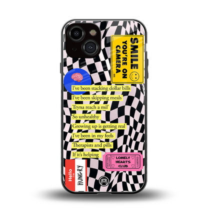 smile you're on camera back phone cover | glass case for iphone 13
