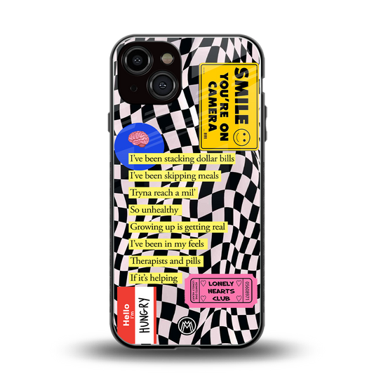 smile you're on camera back phone cover | glass case for iphone 13