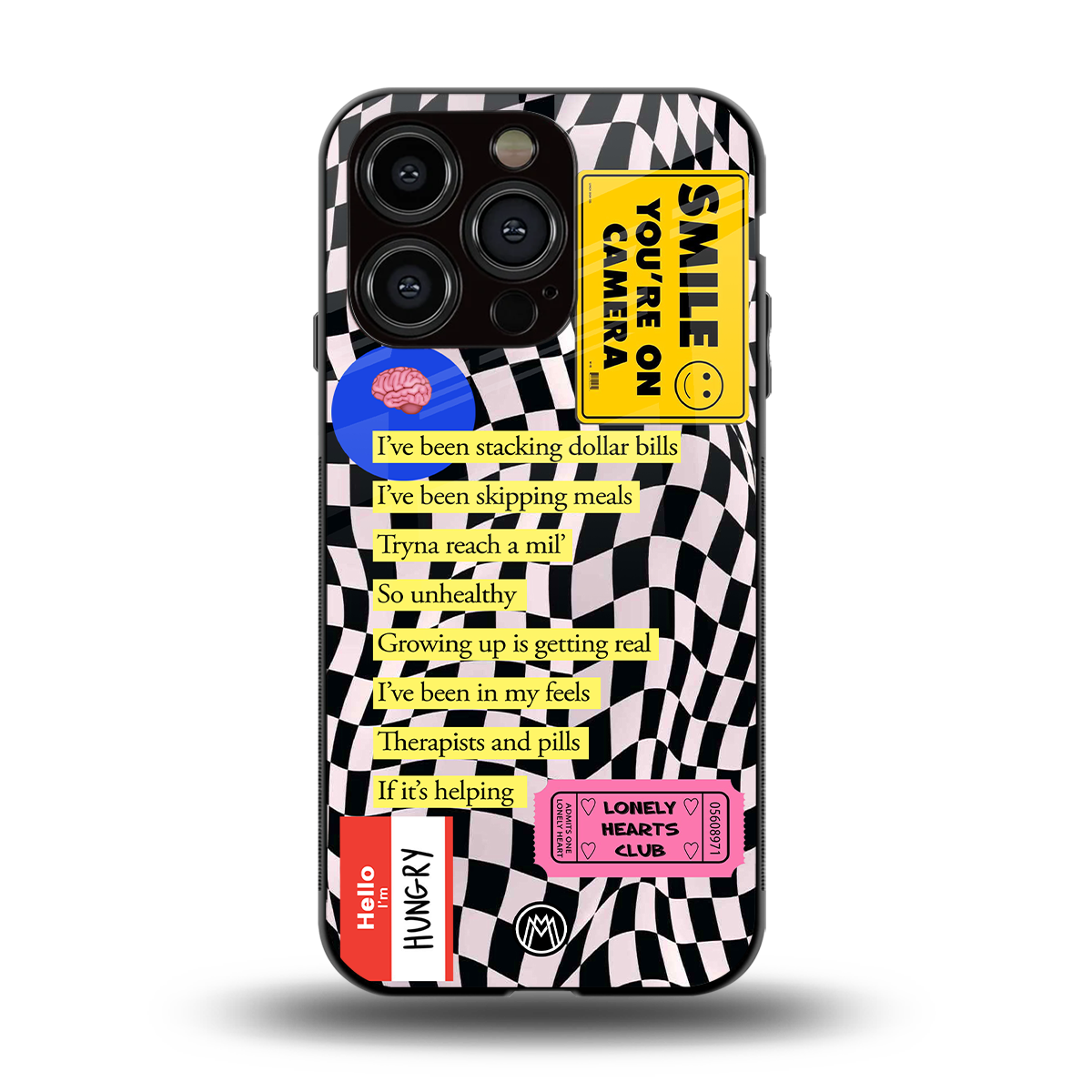smile you're on camera back phone cover | glass case for iphone 14 pro