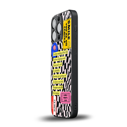 smile you're on camera back phone cover | glass case for iphone 15 pro