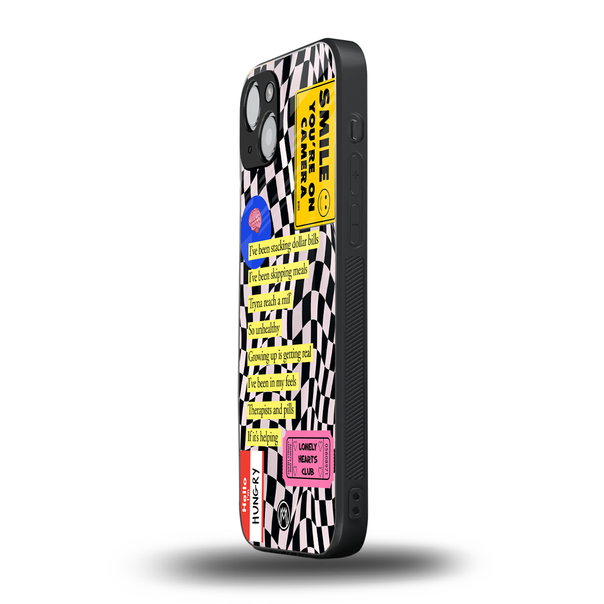 smile you're on camera back phone cover | glass case for iphone 15