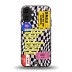 smile you're on camera back phone cover | glass case for iphone 16 plus