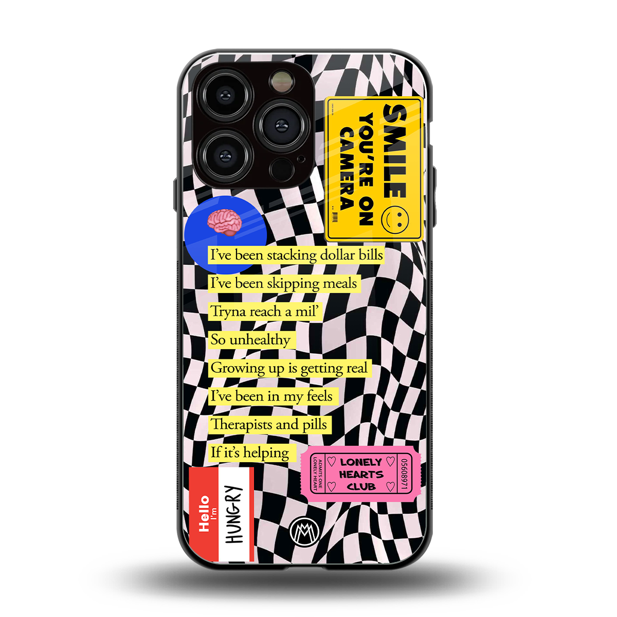 smile you're on camera back phone cover | glass case for iphone 16 pro max